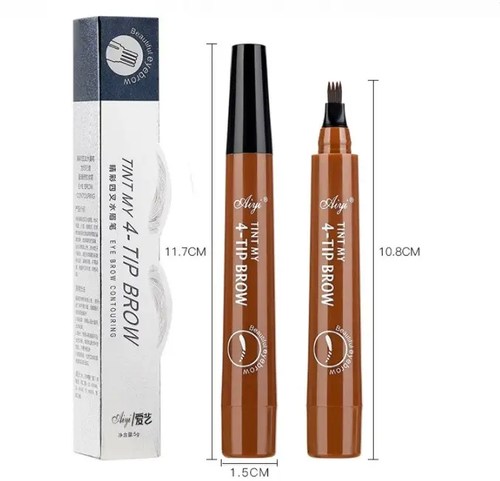5 colors four-head bifurcated liquid eyebrow pencil four claws waterproof and anti-Han long-lasting not easy to smudge lazy eyebrow pencil