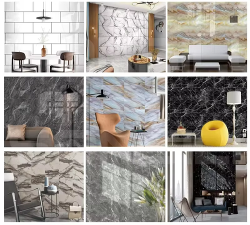 10-Pack 30*60cm Durable Marble Pattern Wall Stickers Cuttable