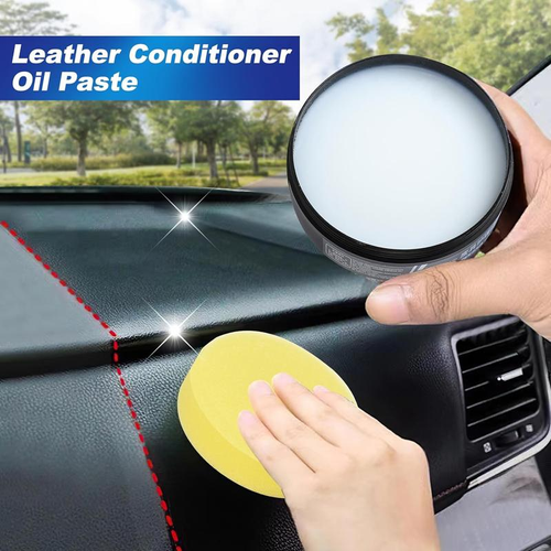 Car leather care cleaning cream, car interior cleaning cream, leather bags, leather shoes cleaning - multiple uses
