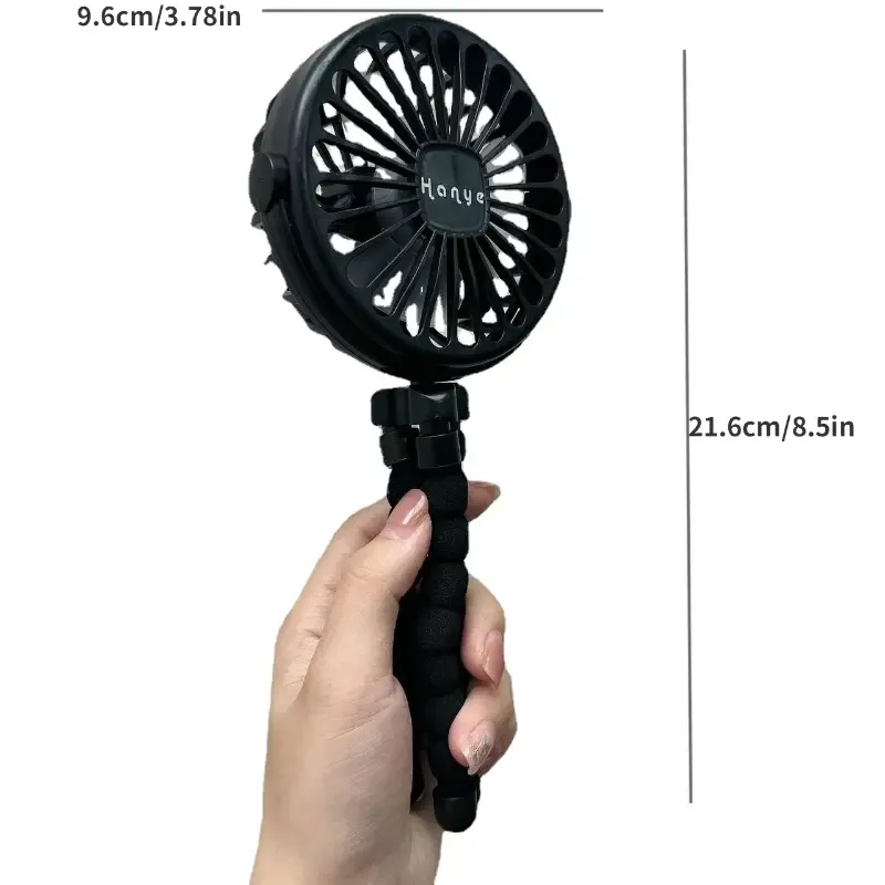 Baby Stroller Handheld Rechargeable USB Bladeless Folding Shakeable Head Mini Fan