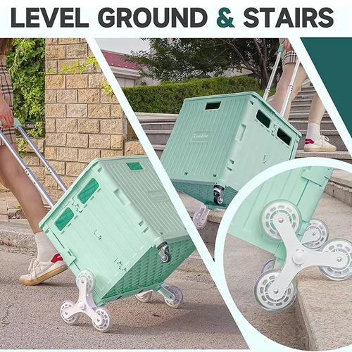 Portable Upgrade 8 Wheel Climbing Folding Trolley