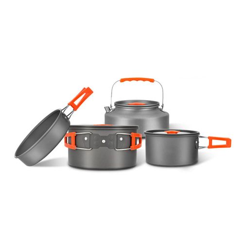 Camping Portable Cookware with Camping Stove, Outdoor Mugs Cutlery Sporks Kit