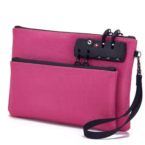 2-Pack Dual Compartment Organizer Bag With Lock