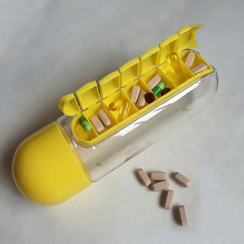 Portable Pill Storage Water Bottle