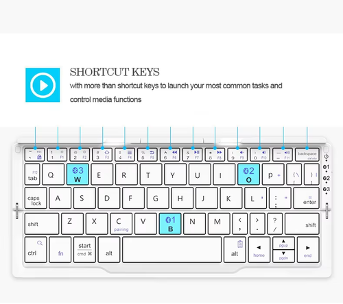 Portable Foldable Bluetooth Keyboard