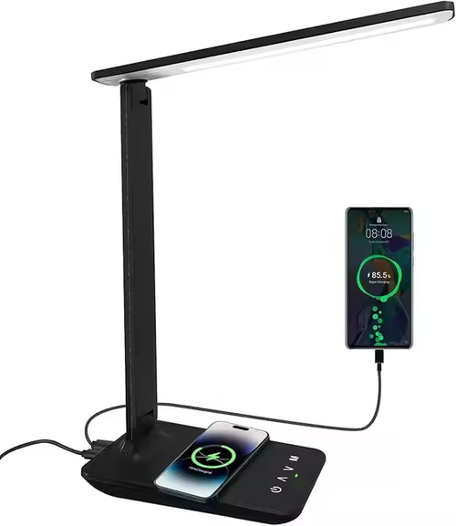 5in1WirelessChargeEyeFriendlyDeskLamp