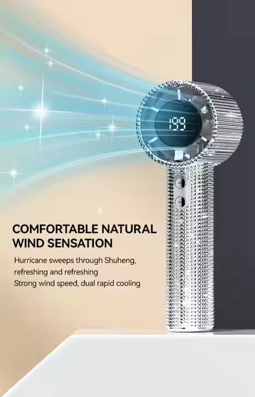 Rhine stone Adorned 199 Level Wind Fan