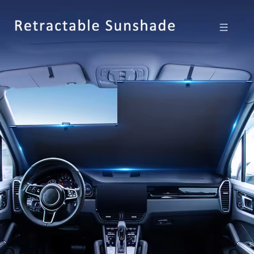 2-Pack Car Windshield Retractable Sun Protection Shade