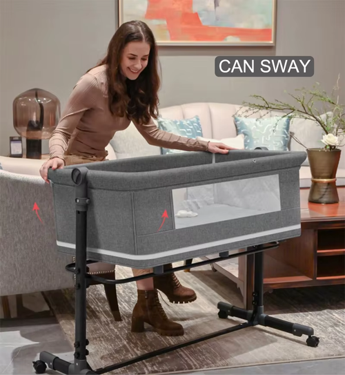 3 in 1 Baby Bed Play Pen Cradle with Adjustable Height