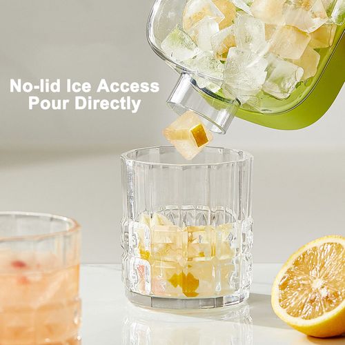 Ice Cube Water Bottle 2 in 1 Touch-Free 500ml 800ml Ice Mold Bottles Freezer with Lid and Bin Straw for Coffee Juice Beverages