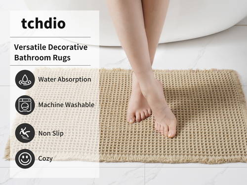 Machine Washable Absorbent Non Slip Cozy Bathroom Mat