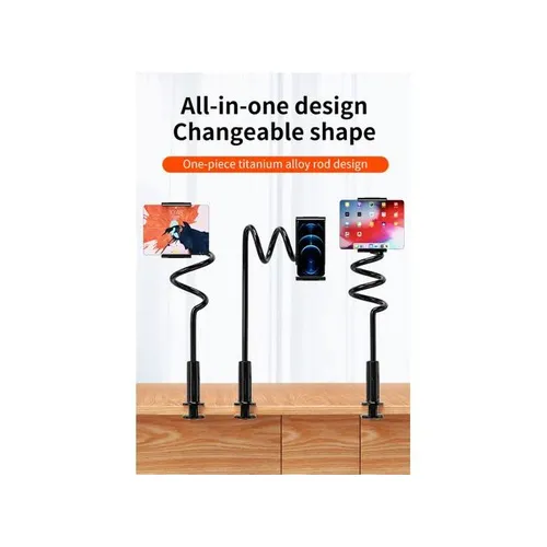 Flexible Desktop Phone Stand – Black