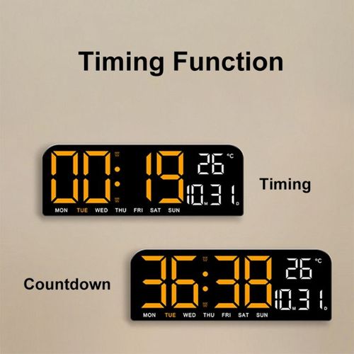 Large Digital Alarm Clock Wall Clock