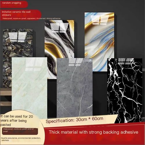 10-Pack 30*60cm Durable Marble Pattern Wall Stickers Cuttable
