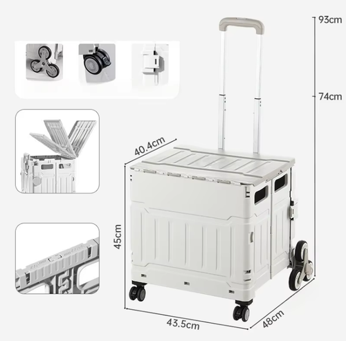Portable Upgrade 8 Wheel Climbing Folding Trolley