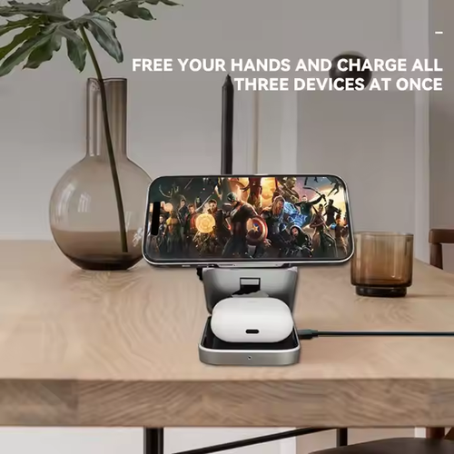 3 in 1 Magnetic Wireless Charger For iPhone AirPods iWatch