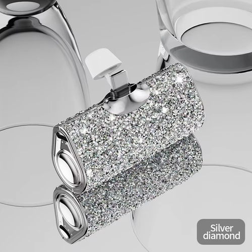 Sparkling Diamond Encrusted Mini Power Bank