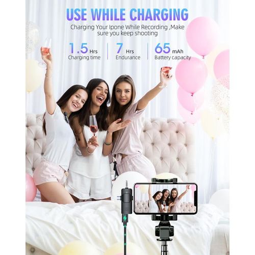 TiLECC Wireless Lapel Microphone Type-c For IPhone Android IPad