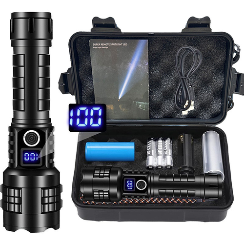Rechargeable strong light P70 flashlight aluminum alloy outdoor portable telescopic zoom long-range LED flashlight