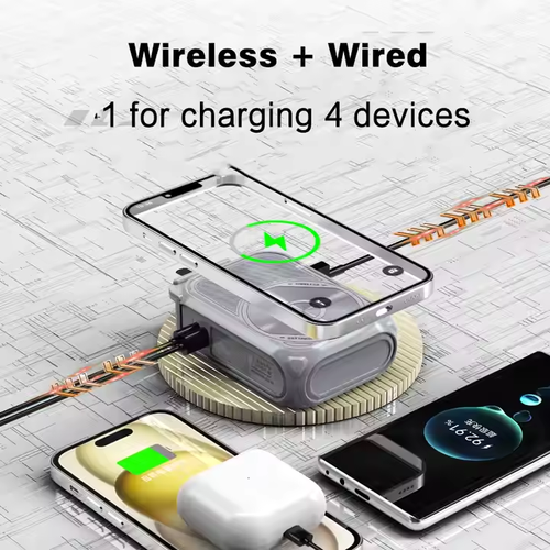 4 Device Charging 2 in 1 Power Bank and Charger