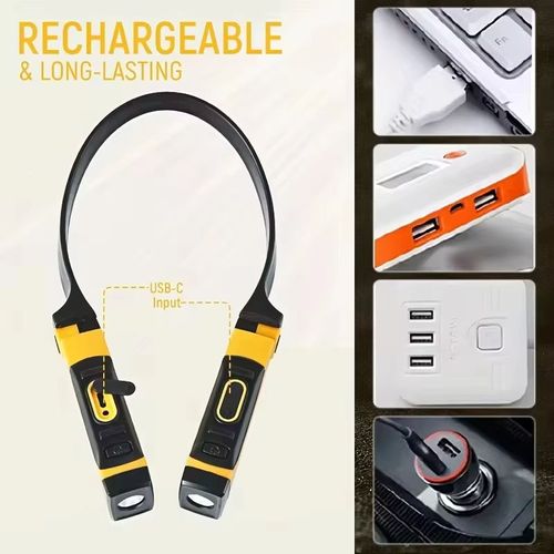 Rechargeable work light, LED neck reading light