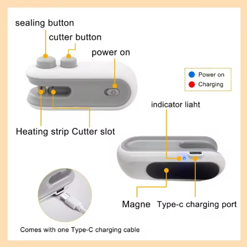 Portable Mini Bag Sealer for Food Freshness