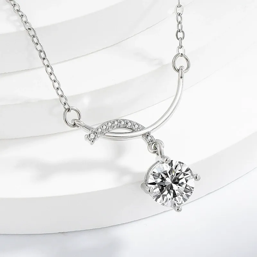 Silver Twist Pendant Necklace