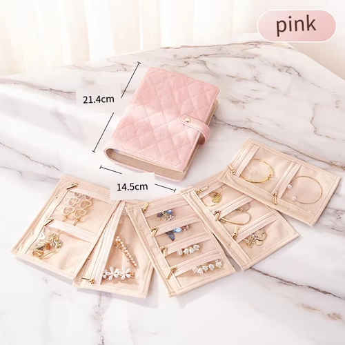 Multi Pocket Adjustable Jewelry Storage Binder