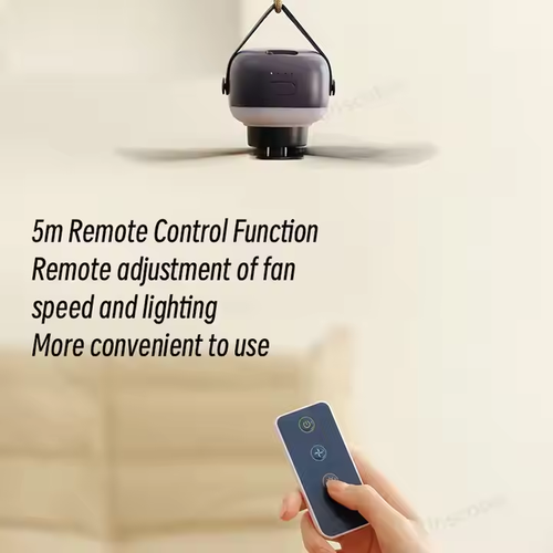 Night Light Portable Ceiling Fan With Remote