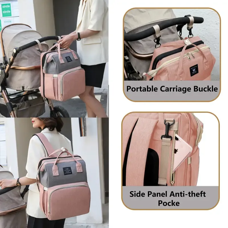 Lamroro Moire Diaper Bag Backpack