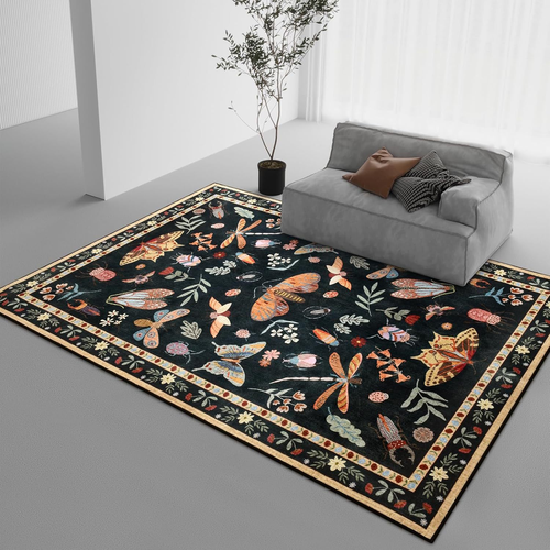 140*200cm ColorfulI nsect Printed Decor Rug