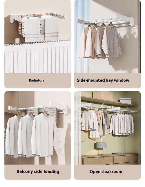 100cm Invisible Foldable Clothes Drying Rack