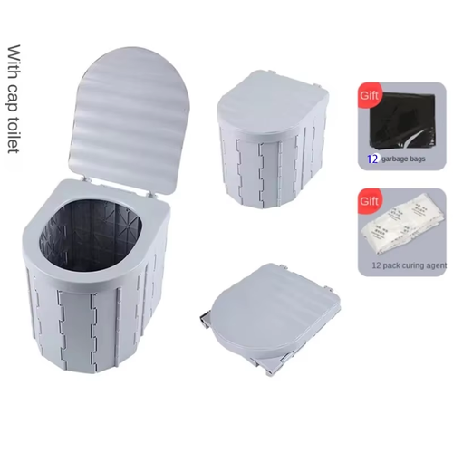 2-Pack Foldable Portable Camping Toilets