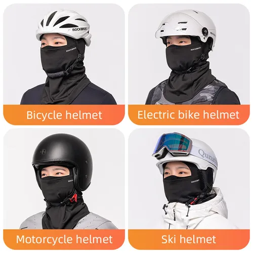 ROCKBROS Fleece Cycling Face & Neck Cover – Black