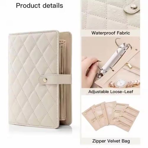 Multi Pocket Adjustable Jewelry Storage Binder