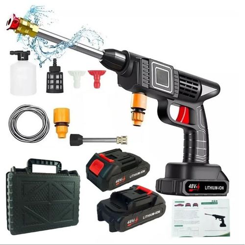 High Pressure Portable Cordless Washer Spray Gun with 2 Lithium Batteries Set