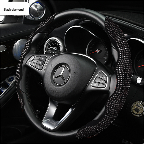 2-Pack Sparkling Rhinestone Steering Wheel Cover