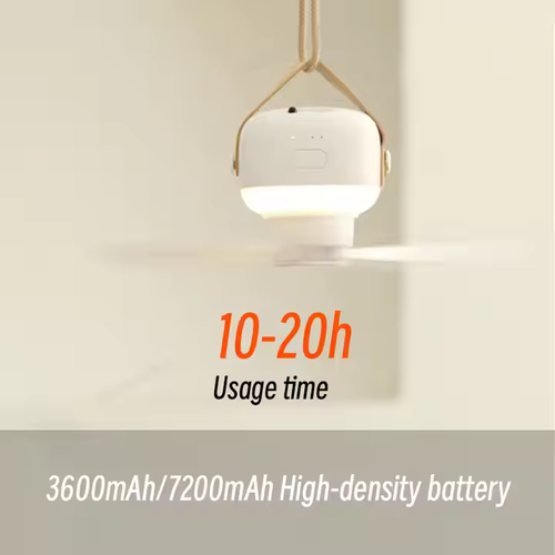 Night Light Portable Ceiling Fan With Remote