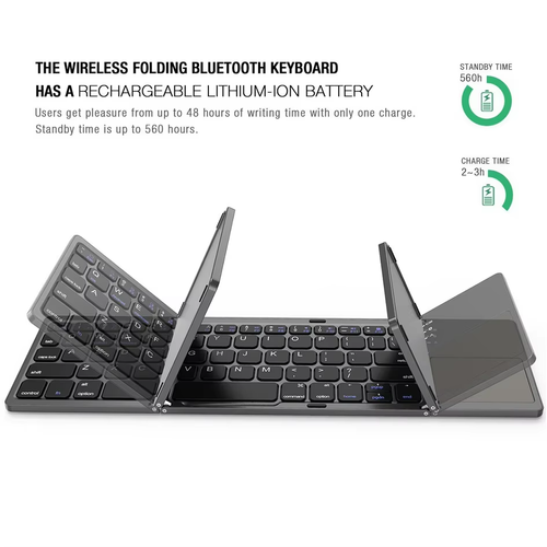 Tri Fold Wireless Bluetooth Keyboard