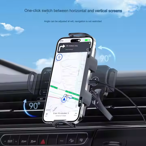 90 Rotate Multi Device Foldable Screen Car Charger Mount