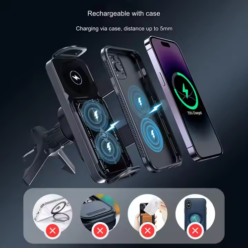 90 Rotate Multi Device Foldable Screen Car Charger Mount