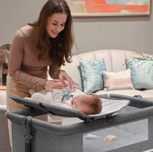 3 in 1 Baby Bed Play Pen Cradle with Adjustable Height