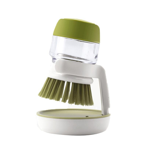 2-Pack Kitchen Cleaning Brush with Liquid Storage Function