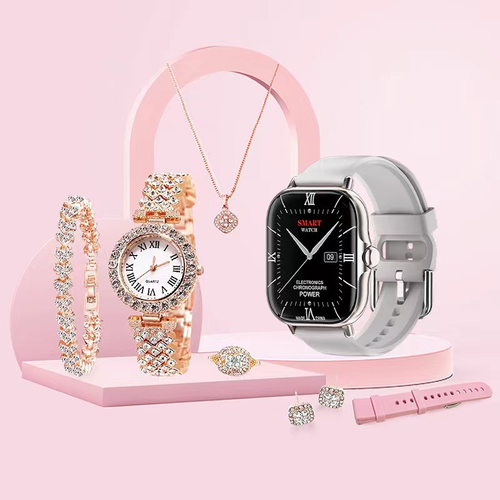 Fashionable Smart Watch and Jewelry Set
