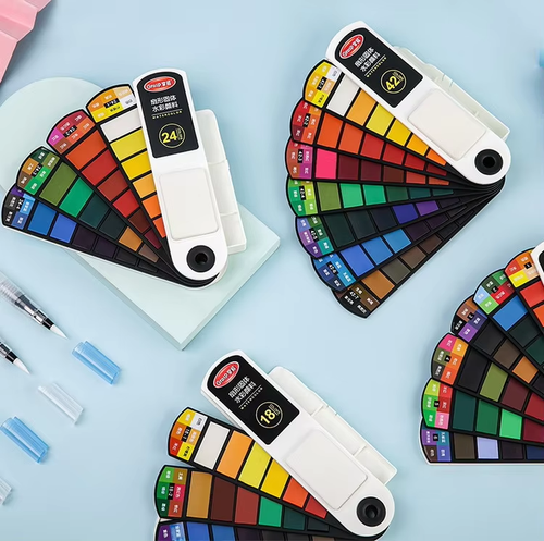42 Color Portable Watercolor Paint Set