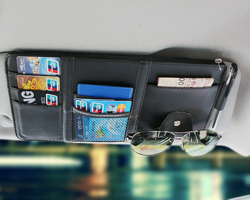 2-Pack Multifunctional Car Visor Storage Pouch