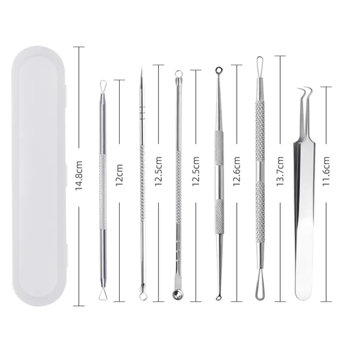 Blackhead Remover Tools, 15 PCS Pimple Popper Tool Kit, Acne Blackhead Tools for Blemish, 410 Premium Professional Stainless Acne Pimple Extractor Tool with Metal Box
