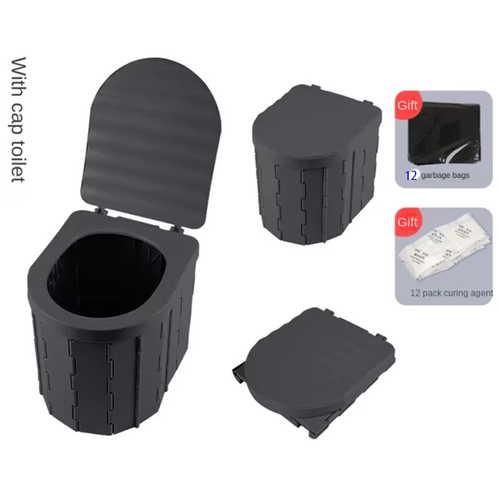 2-Pack Foldable Portable Camping Toilets