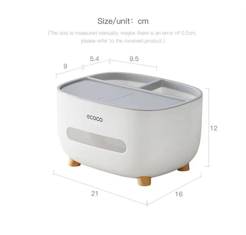Multifunctional Desktop Tissue Case with Storage