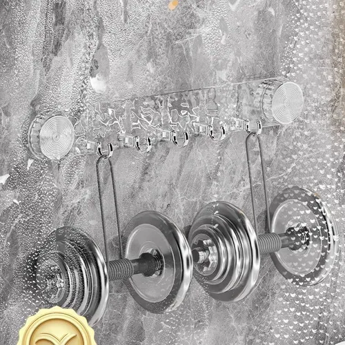 No-Drill Bathroom Hook Rack